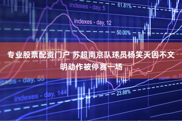 专业股票配资门户 苏超南京队球员杨笑天因不文明动作被停赛一场