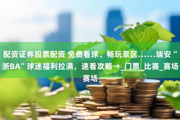 配资证券股票配资 免费看球、畅玩景区……瑞安“浙BA”球迷福利拉满，速看攻略→_门票_比赛_赛场