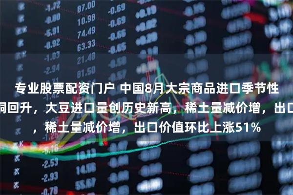 专业股票配资门户 中国8月大宗商品进口季节性复苏、原油铁矿石铜回升，大豆进口量创历史新高，稀土量减价增，出口价值环比上涨51%