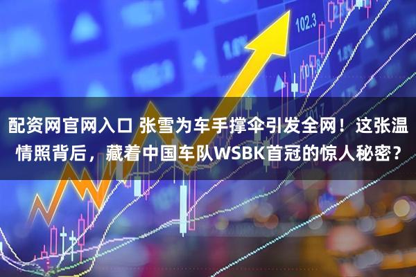 配资网官网入口 张雪为车手撑伞引发全网！这张温情照背后，藏着中国车队WSBK首冠的惊人秘密？